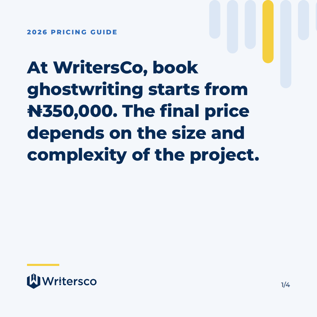 Key point from: How Much Does Ghostwriting Cost in Nigeria? (2026 Pricing Guide)