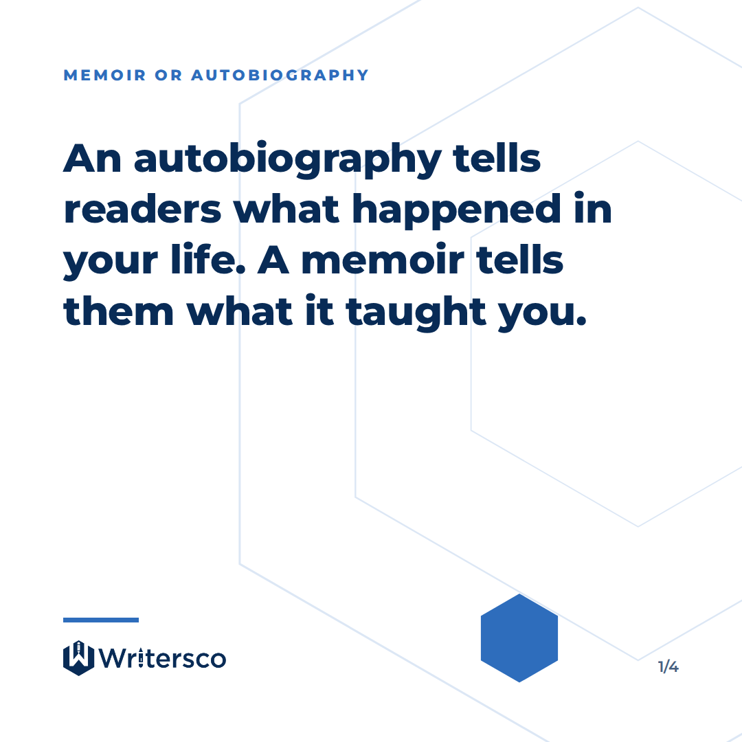 Key point from: Memoir vs Autobiography: Which Fits Your Story?