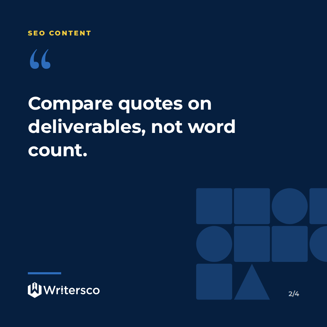 Key point from: SEO Content Writing Services: What You Should Get for Your Money